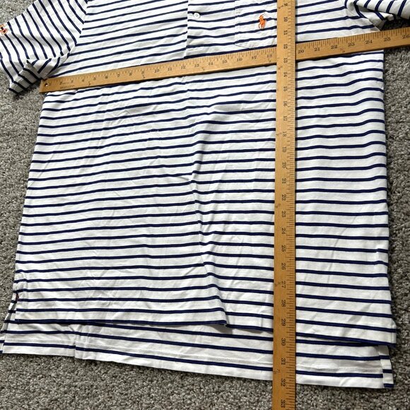 Ralph Lauren Sz Extra Large Polo Golf Stripe Stretch Short Sleeve - Picture 8 of 9
